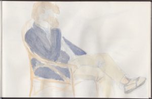 Gunnar sidder model for croquis