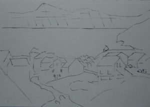 Udsigt ud over Gjogv, Færøerne