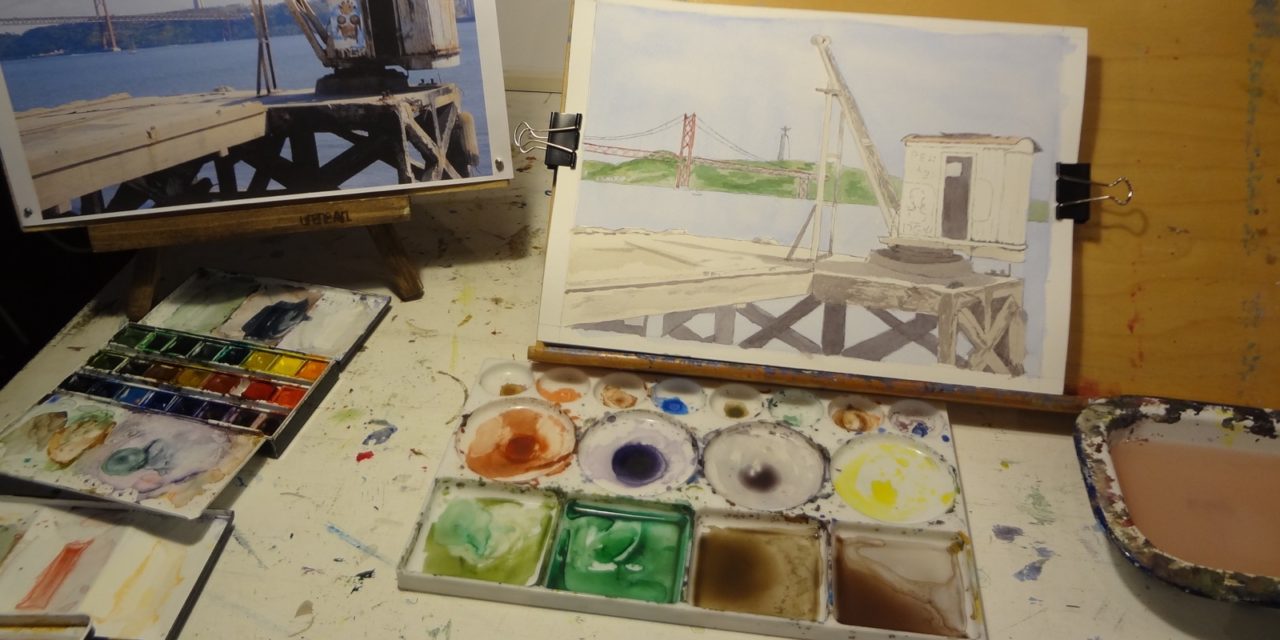 Fra feriefoto til akvarel