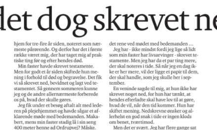 Tanker efter et dødsfald