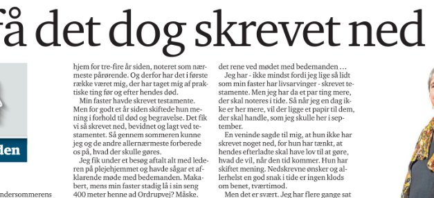 Tanker efter et dødsfald