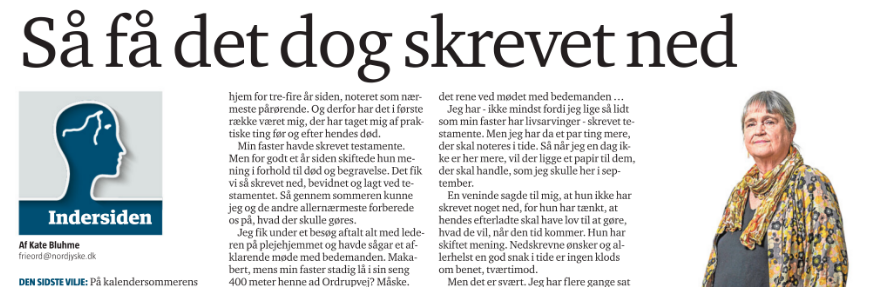 Tanker efter et dødsfald